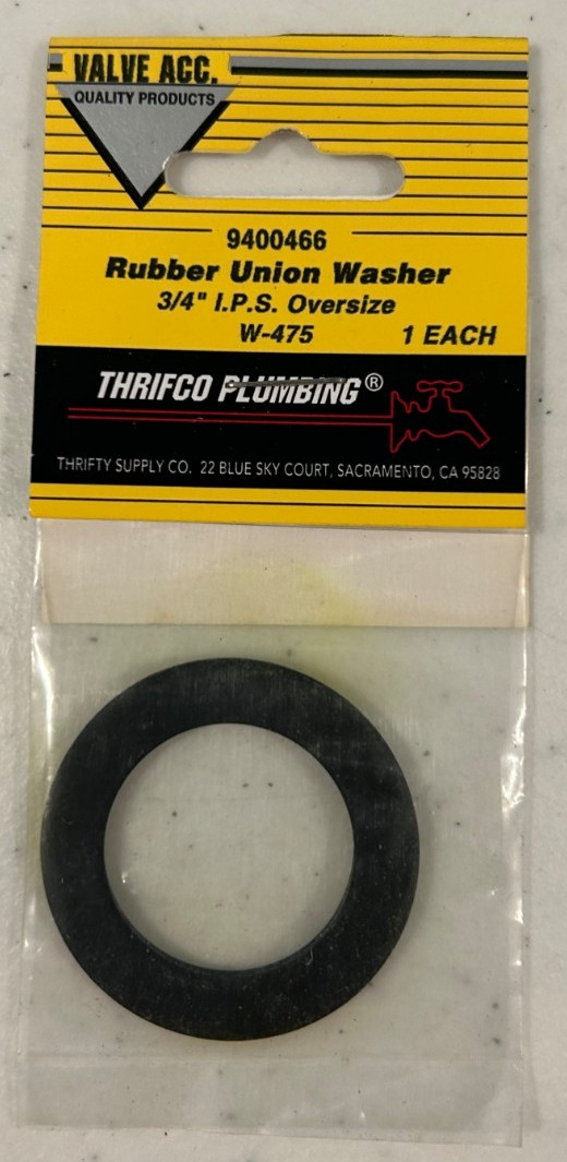 THRIFCO 3/4" Oversize Rubber Union Washer New FREE SHIPPING