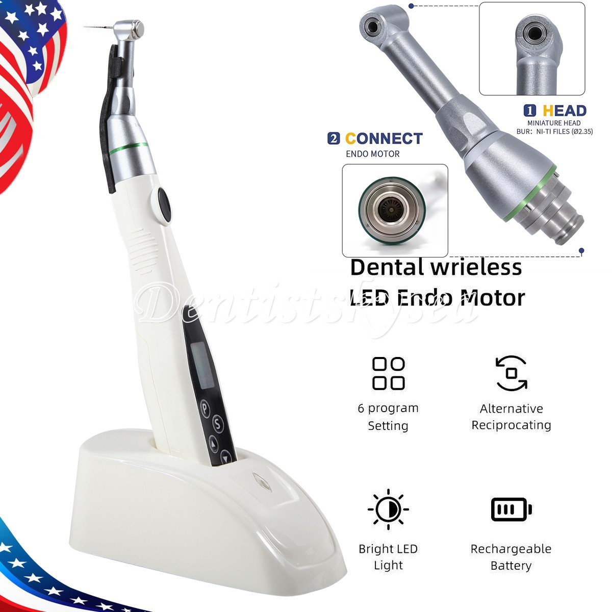 Dental 16:1 Contra Angle Head /LED Endo Motor 16:1 Contra Angle Reciprocating Y