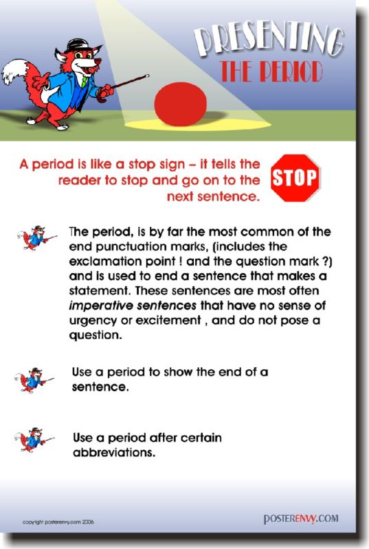 The Period - Language Arts Writing English POSTER