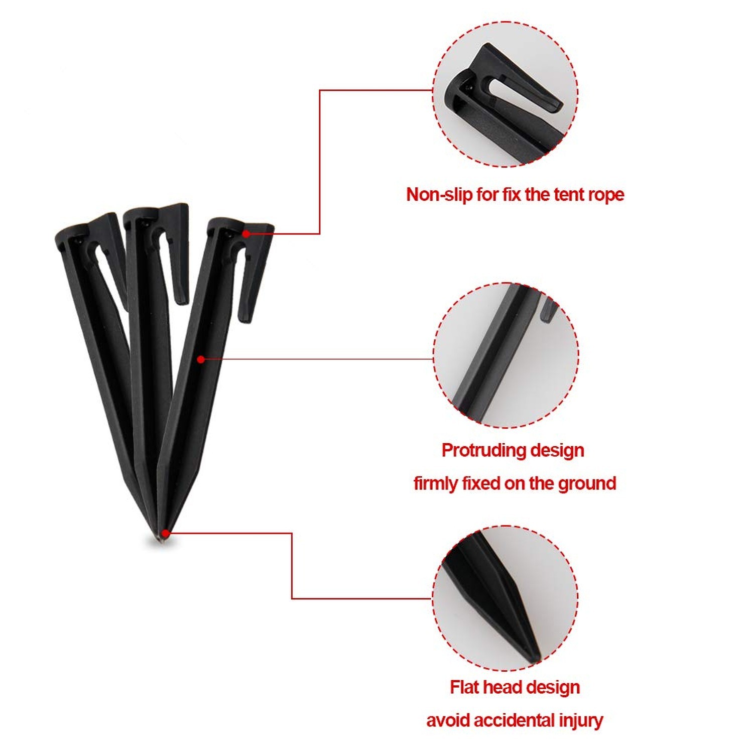 (100 Pcs) 3.3’’ Lawn Stake Kit Insert into Soil to Fix The Marginal