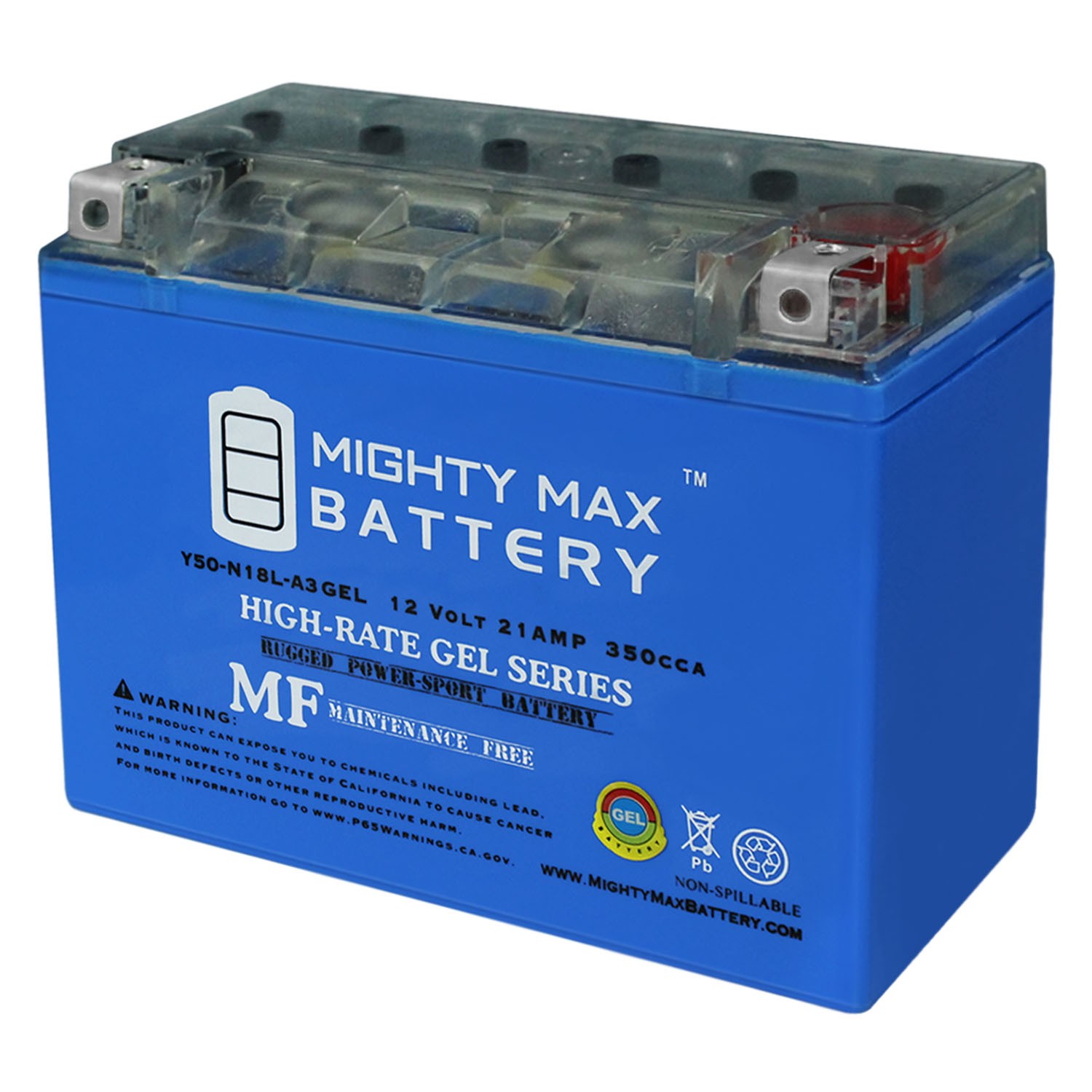 Mighty Max Y50-N18L-A3 GEL Sports Battery Replaces 18L-BS ETX18L CY50-N18L-A3