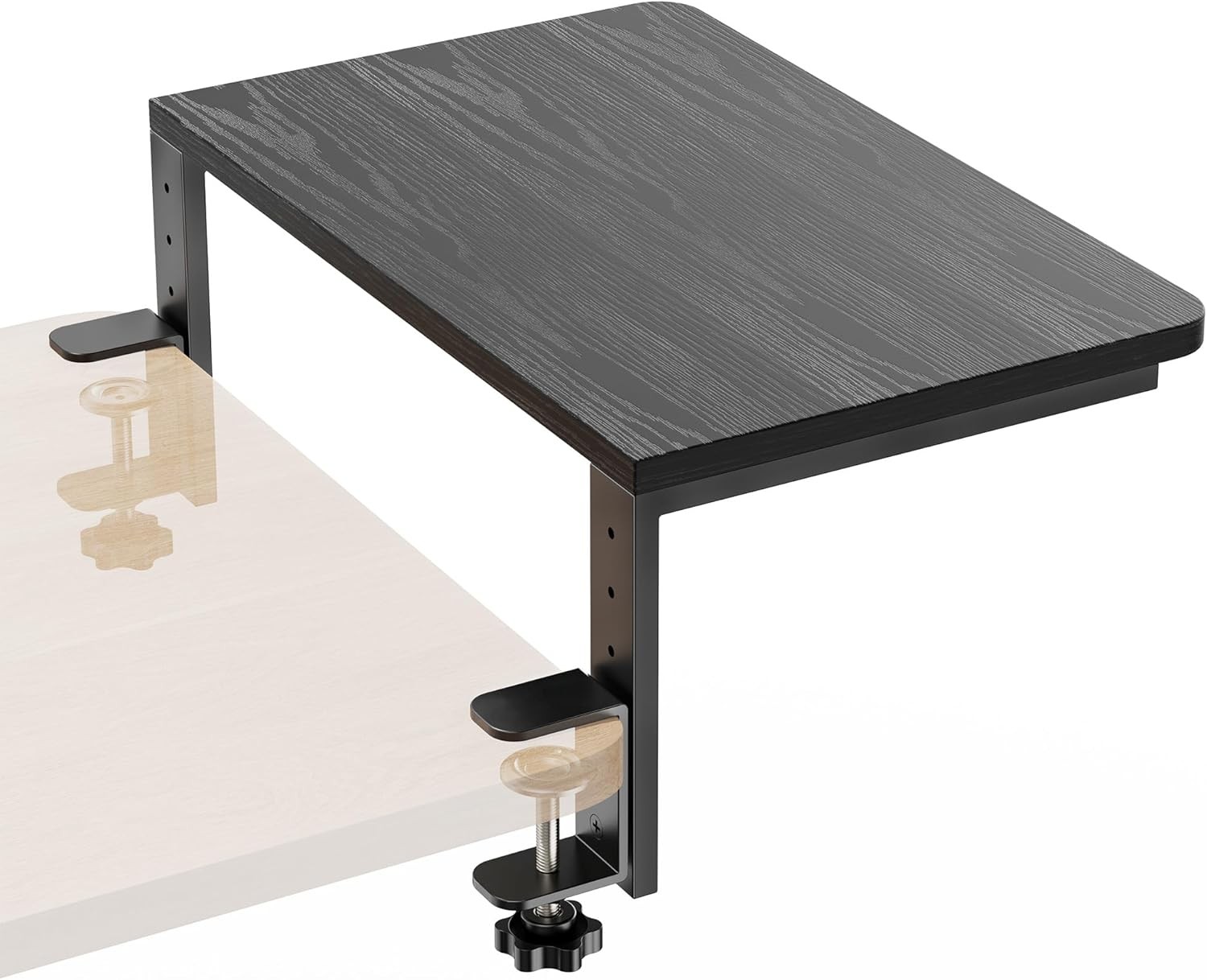 Desk Extender 15-inch Clamp-On Desk Shelf Height-Adjustable Desktop Shelf