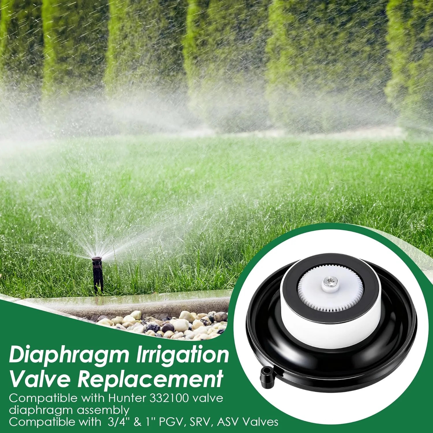 4 Pack 1'' PGV Diaphragm Irrigation Valve Replacement, Compatible with Hunter 33
