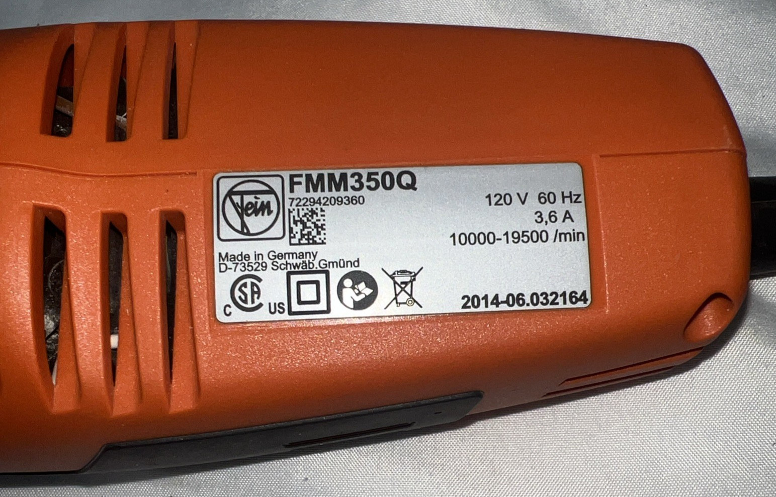 FEIN MultiMaster FMM 350Q Top Variable Speed Sanding and Scraping/Cutting