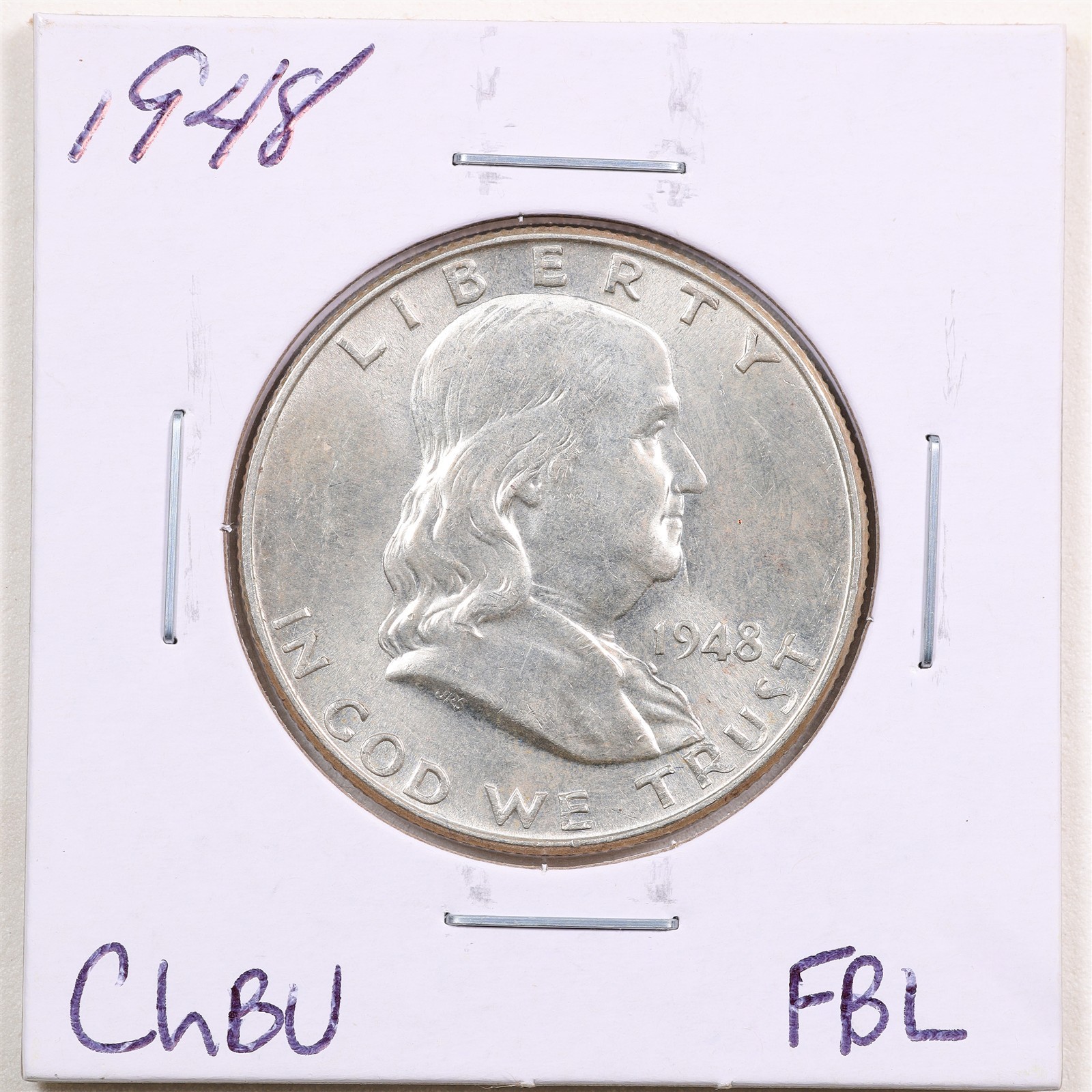 1948 50C Franklin Half Dollar in Choice BU Condition FBL Full Bell Lines #7415