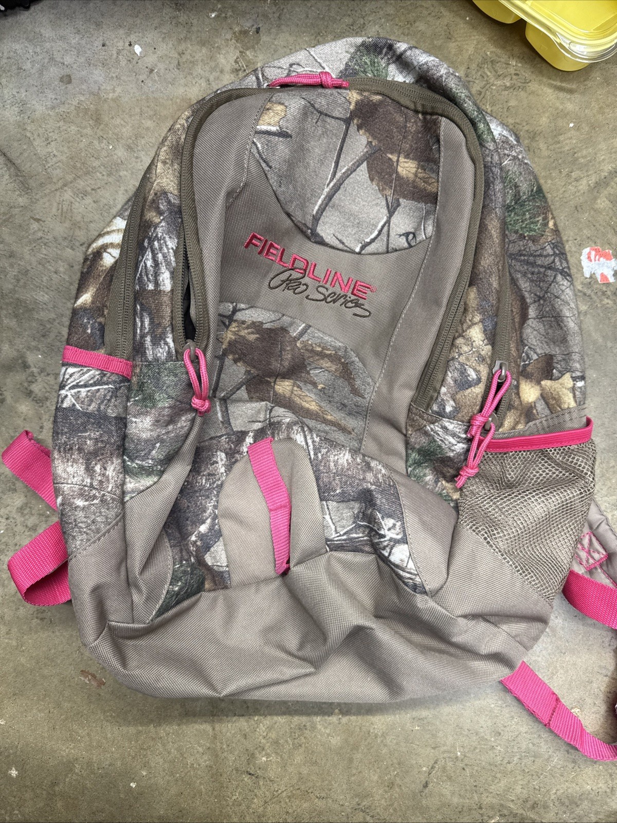 Fieldline Pro Series Camo Backpack with Pink Accents excellent condition.