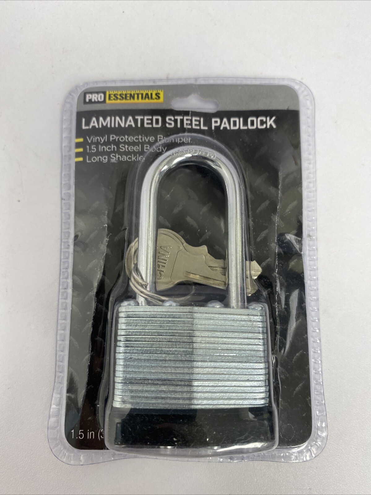 Pro Essentials Laminated Steel Padlock 1.5 in