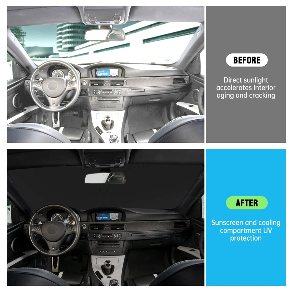 Foldable Auto Car Windshield Sun Shade Cover Visor For For Audi A3 1998-2024