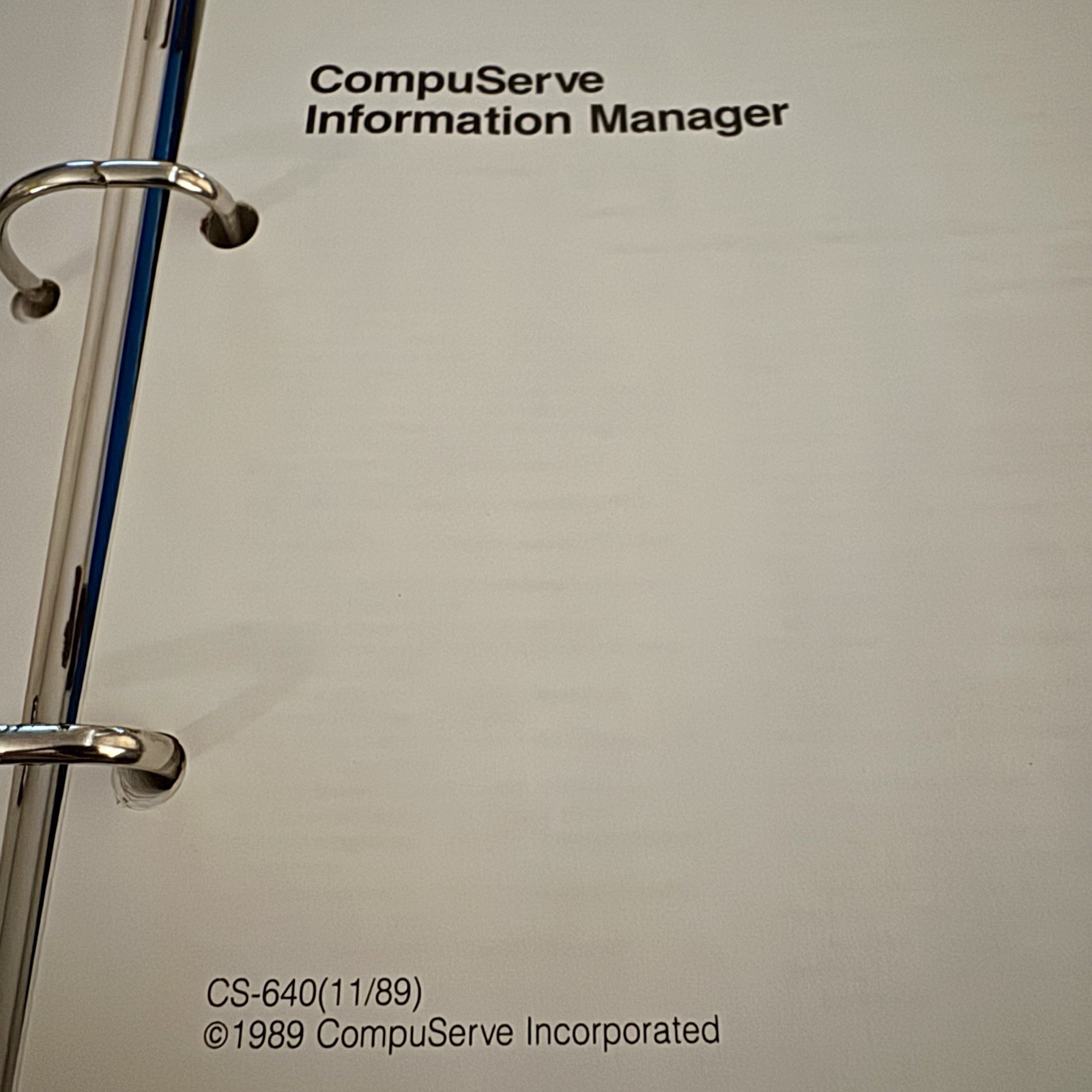 Vintage CompuServe Binder Information Service DOS Computers V1 Guide Set RARE