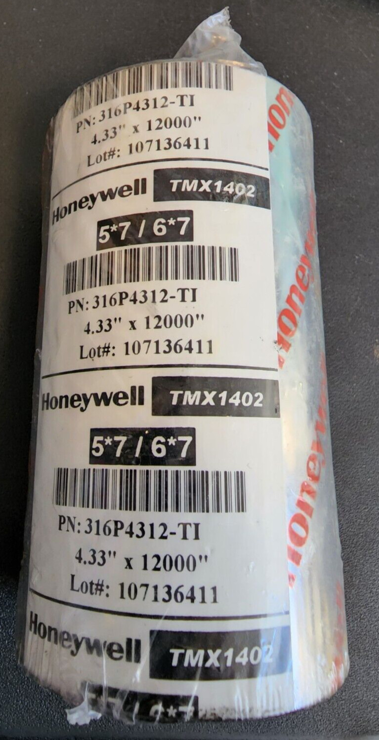 Honeywell TMX1402 Ribbon, Black, 4.33" X 12000" - PN: 316P4312-TI - 5*7/6*7