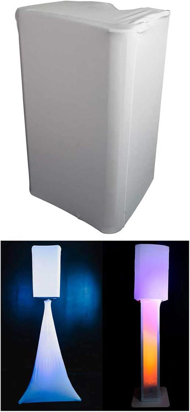 Rockvilie White 8 Inch PA DJ Speaker Slip Cover Scrim for QSC CP8 Powered Speake