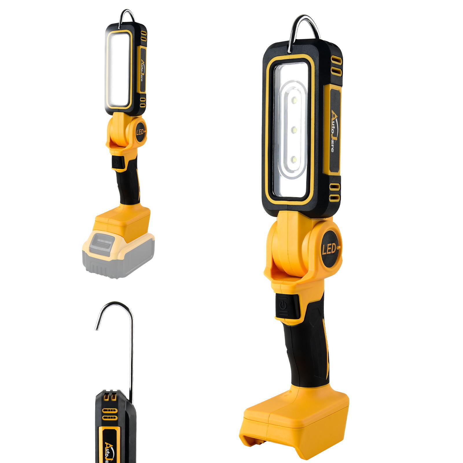 3000LM LED Work Light for Dewalt 20V Battery Car Repair Powered Flashlight 30W