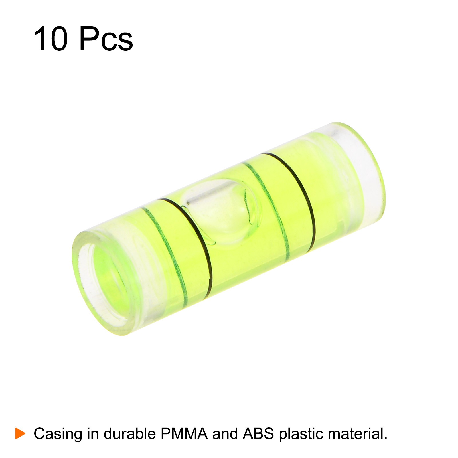 10pcs Small Cylindrical Bubble Level Vials 8x22mm Levels Measuring Tools