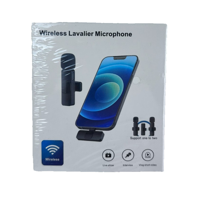 K60 Wireless Lavalier Microphone Type C One To One Black New