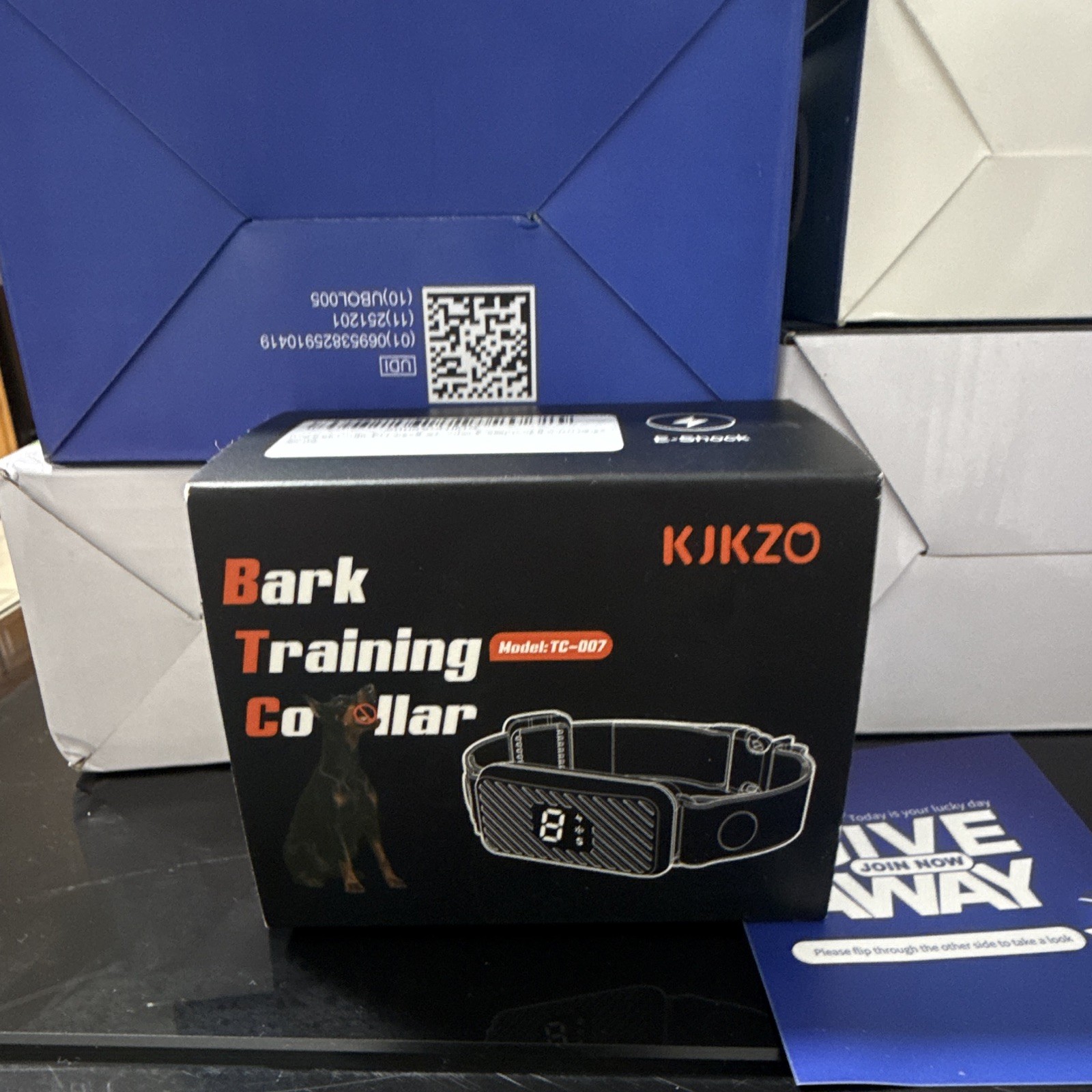 KJKZO TC-007 Rechargeable IP65 Waterproof Bark Collar Vibration Static/Shock