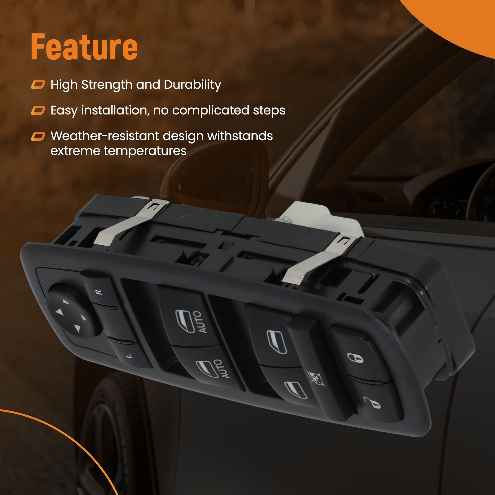 Driver Side Master Window Control Switch For DODGE DURANGO 2014-2015 68184802AB