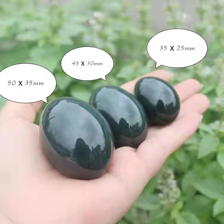 3pcs/set Natural Nephrite jade egg,vagina Exercise gemstone shperes