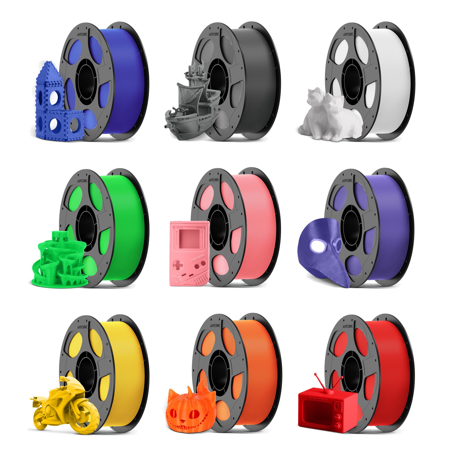 【BUY 10 PAY 6】ANYCUBIC High Speed 1.75mm 50-600 mm/s 3D Printer Filament Lot