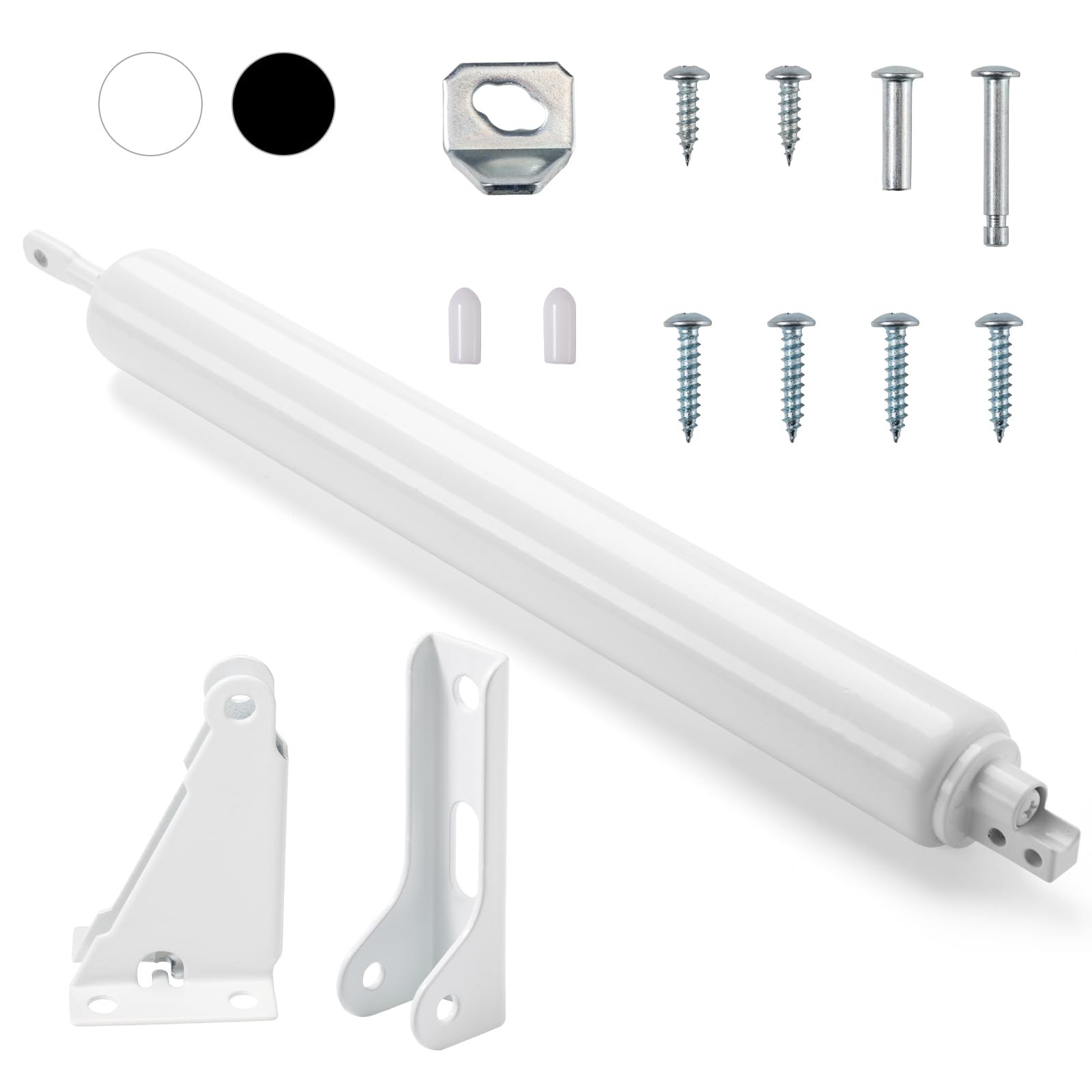 MaxxGeek Screen and Storm Door Closer Kit, for Only Closer, White