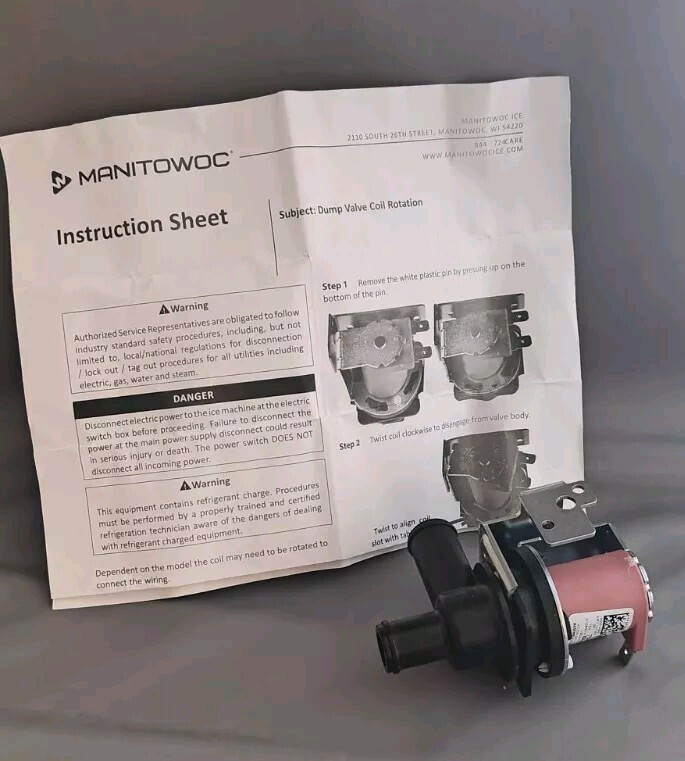 240V 50/60HZ MANITOWOC DUMP VALVE 000014063 (Photos are of ACTUAL part you get!)