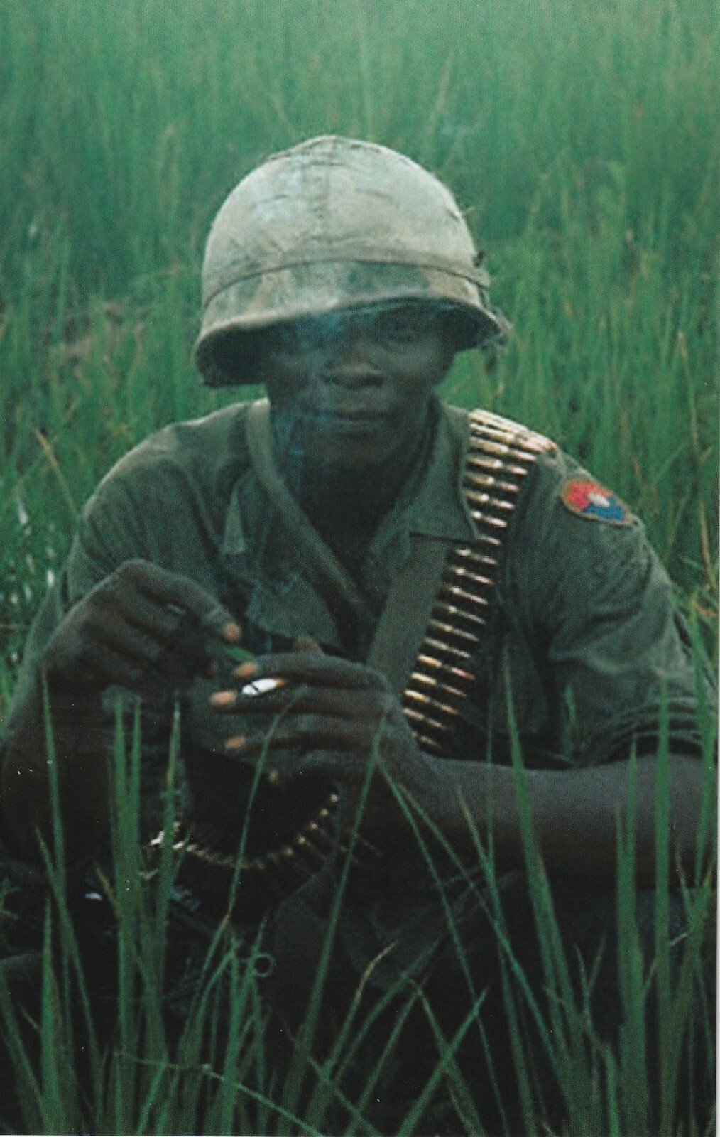 Vietnam  War  Photos --  Soldier Having a Smoke