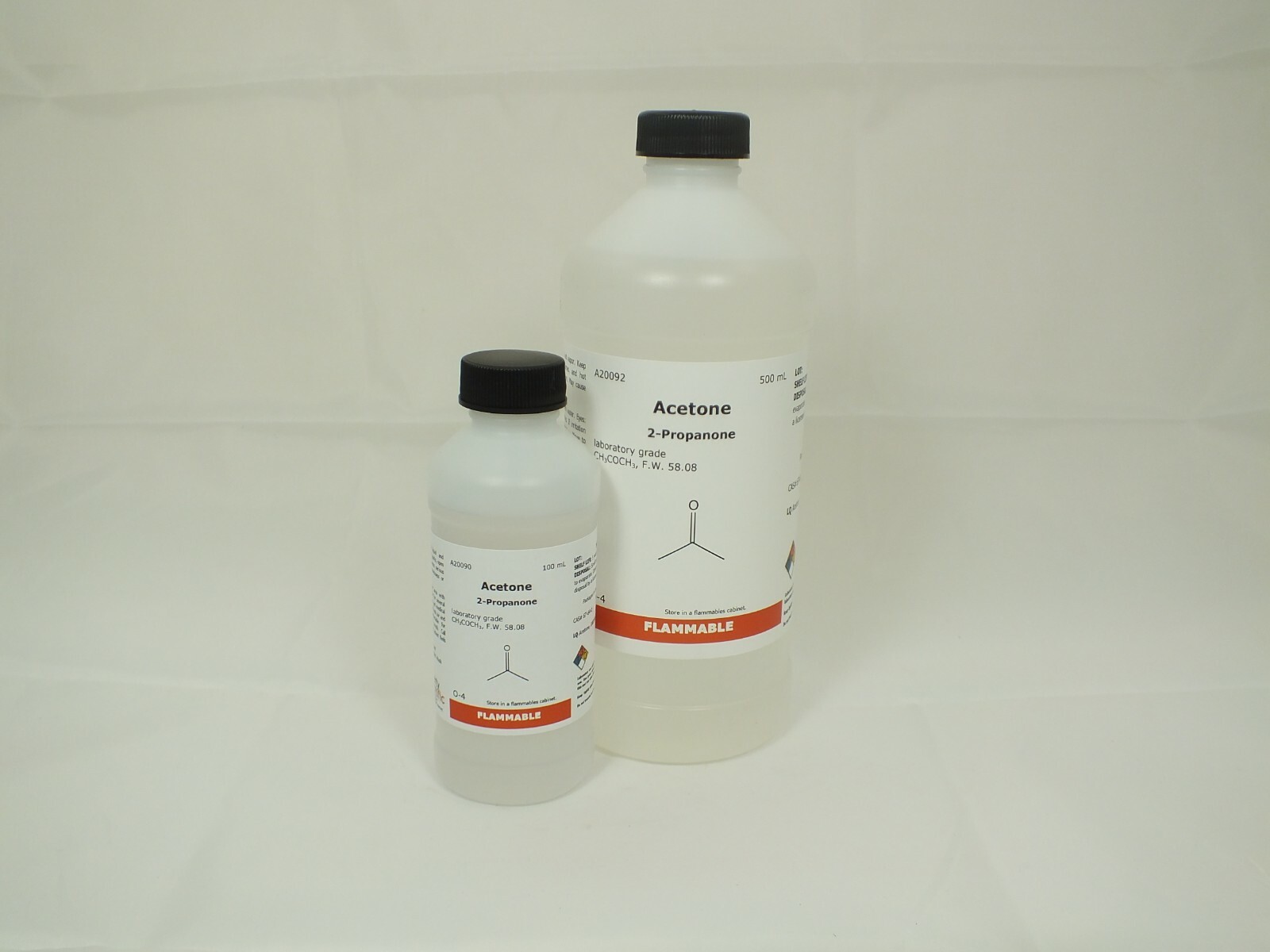 Acetone, laboratory grade, 100-500-1000 ml