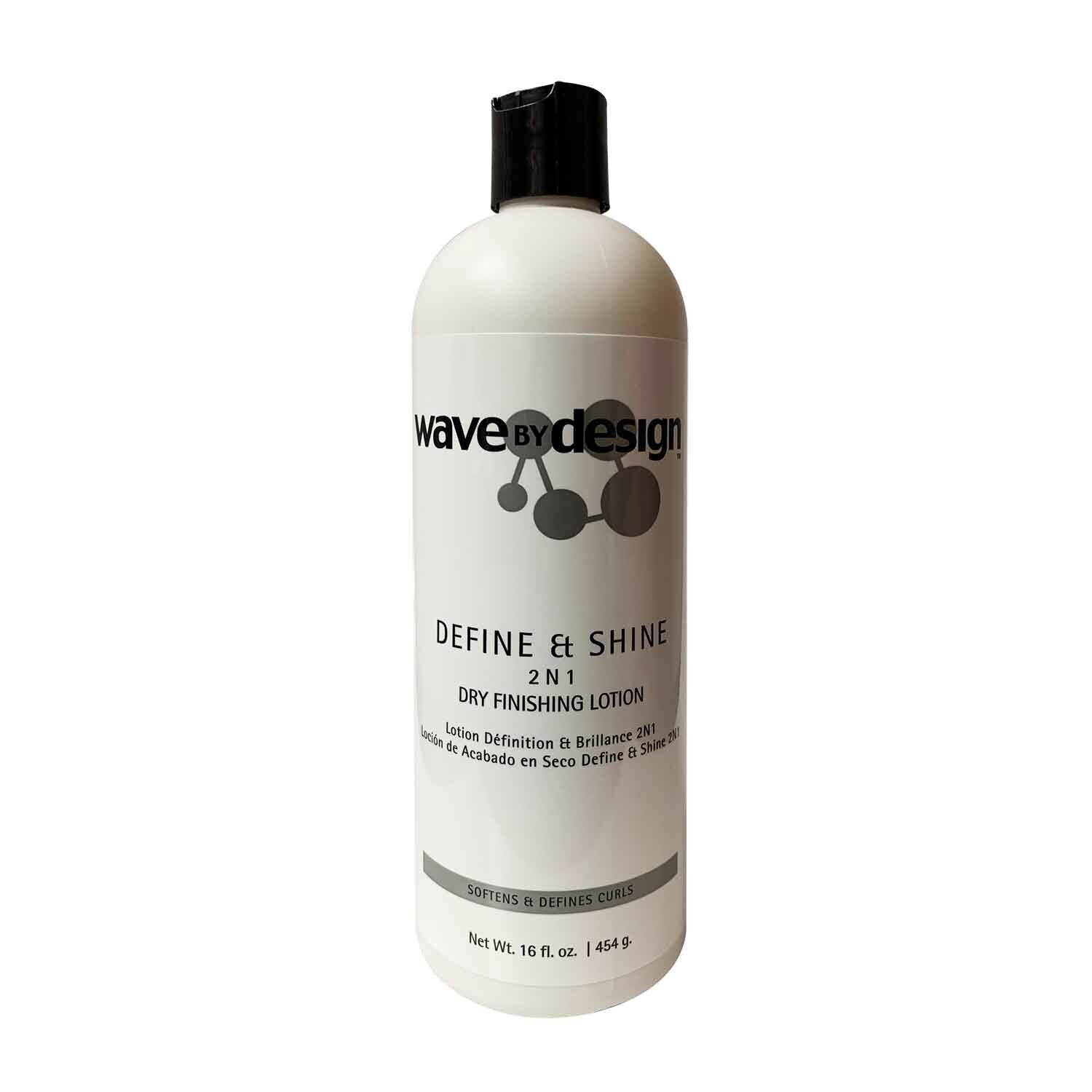 Design Essentials Wave by Design Define&Shine 2N1 Dry Finishing Lotion 16Oz