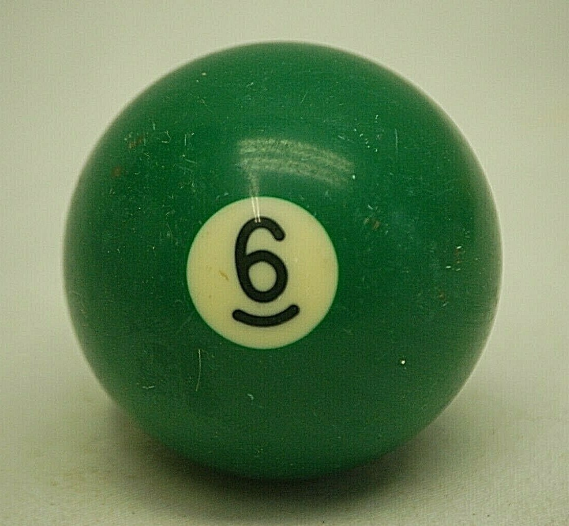 Pool Table Billiard Ball #6 Solid Green Replacement Piece
