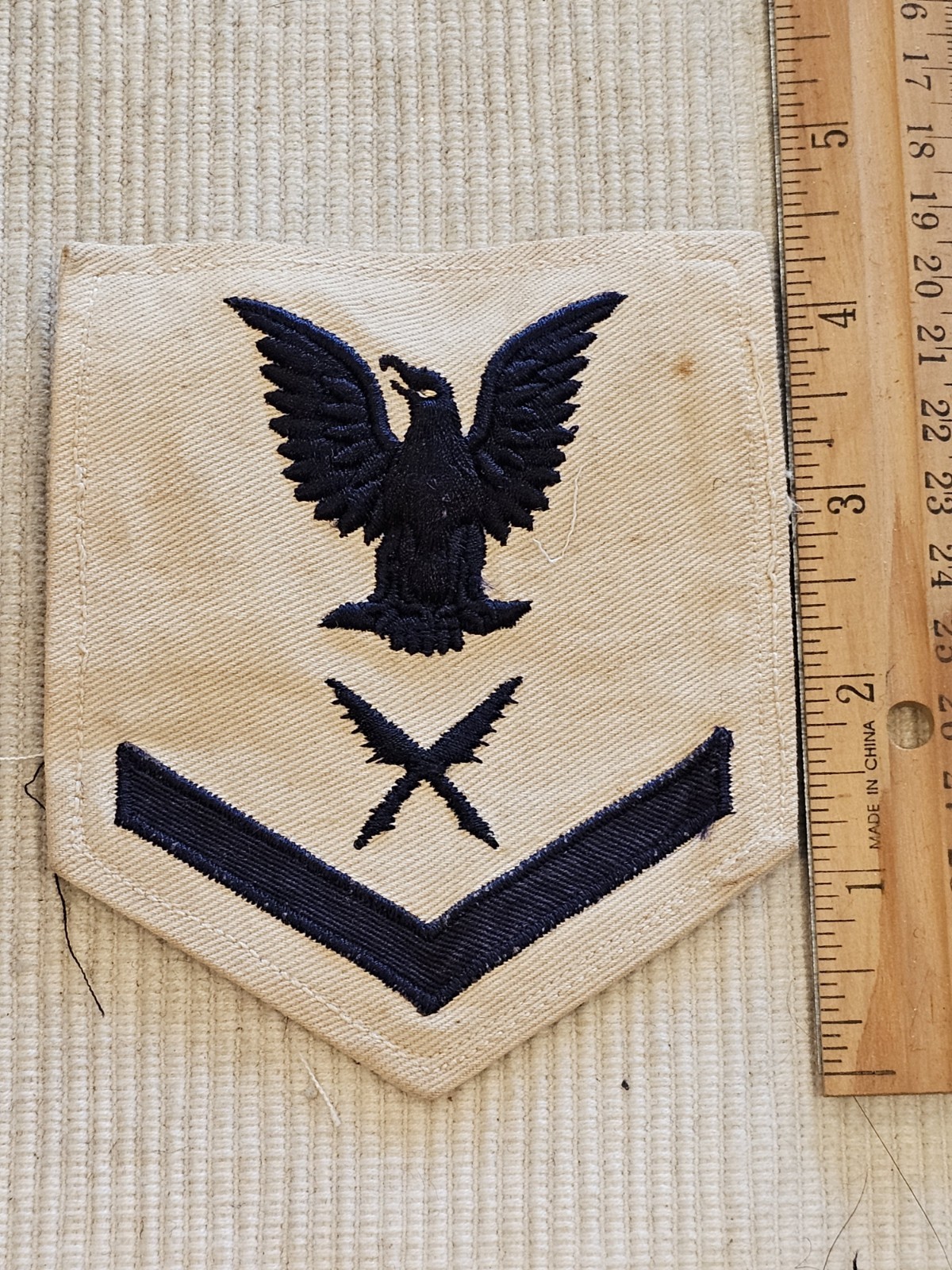 WWII USN Navy 1942 Administration 3rd Class Rate Patch L@@K!!!