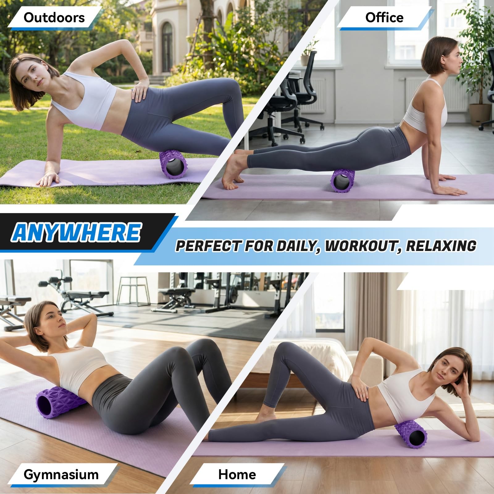 Foam Roller High Density Deep Tissue Massager for Muscle Massage