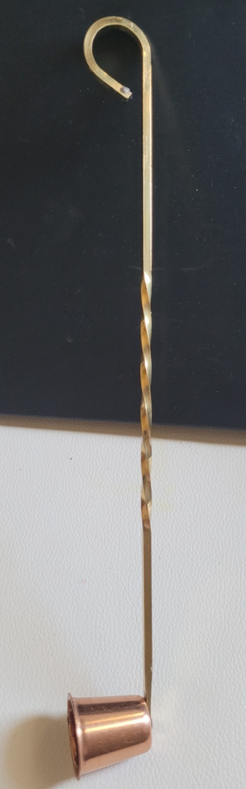 Metal Candle Snuffer "Gold Tone" 11 Inches Long Collectible Decorate
