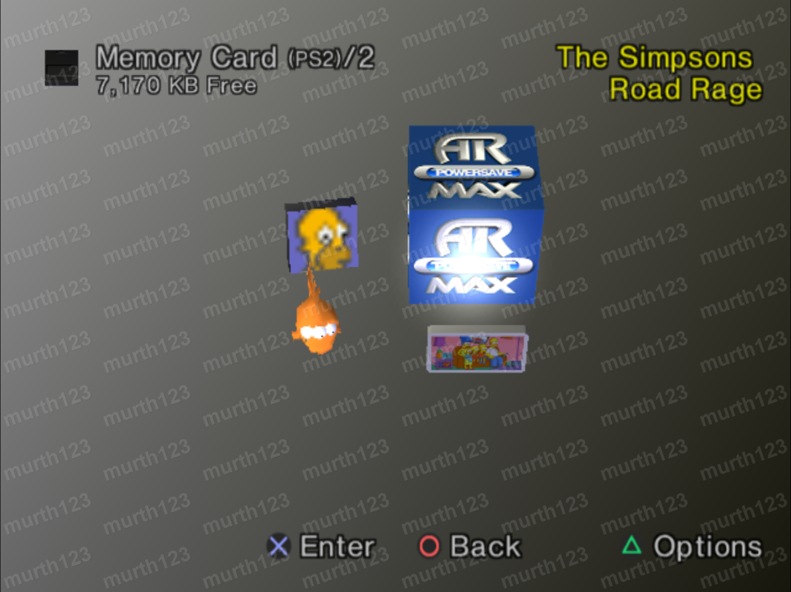 The Simpsons Hit & Run PS2 Official Memory Card Unlocked Completed Saves