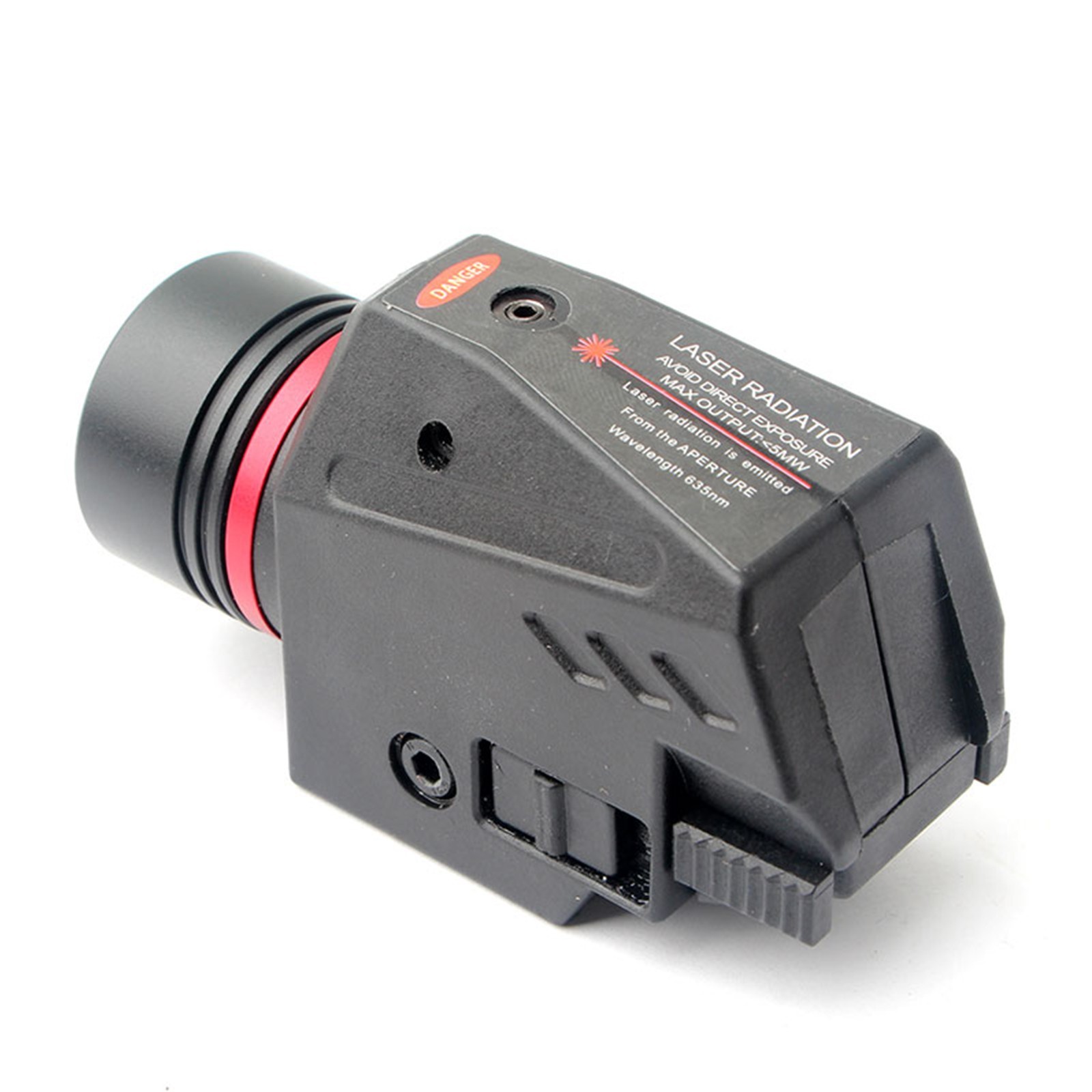 Tactical LED Flashlight Red Laser Sight Combo Fit 20mm Rail Mount Pistol Glock