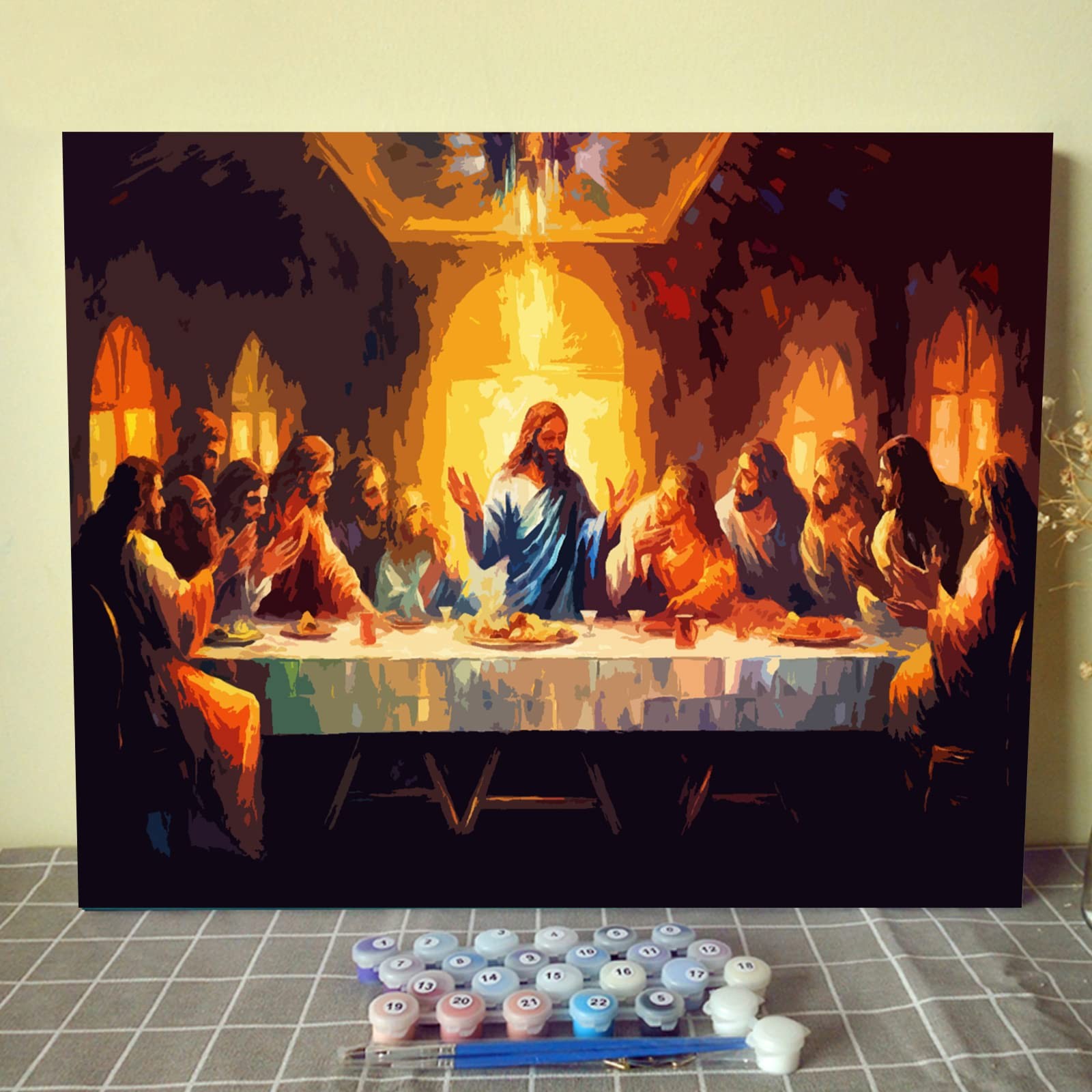The Last Supper 16x20 Inch Paint By Numbers Kit For Adults Wall Art DIY Kit