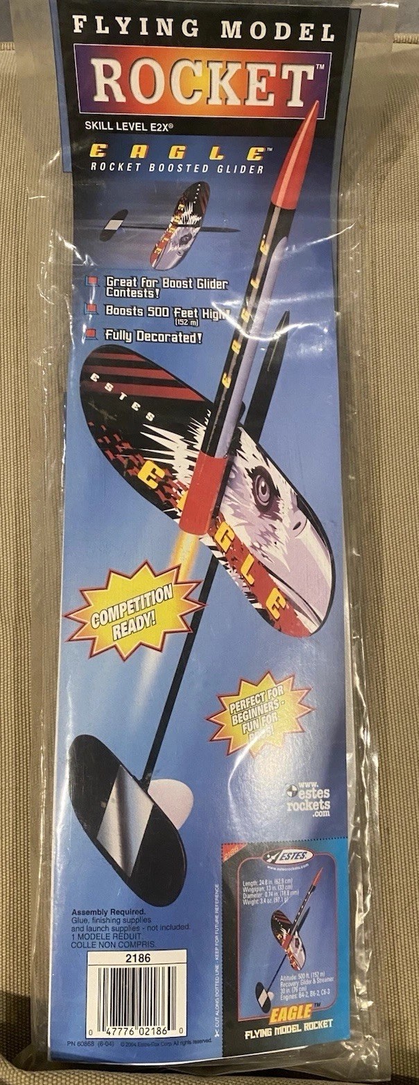 Estes Eagle Space Rocket Model Unassembled Kit Skill Level 2 2004 MPN 2186 New