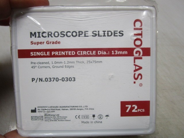 Microscope Slides ProAdvantage Citoglas 13mm 72 Pack NEW SEALED PACK