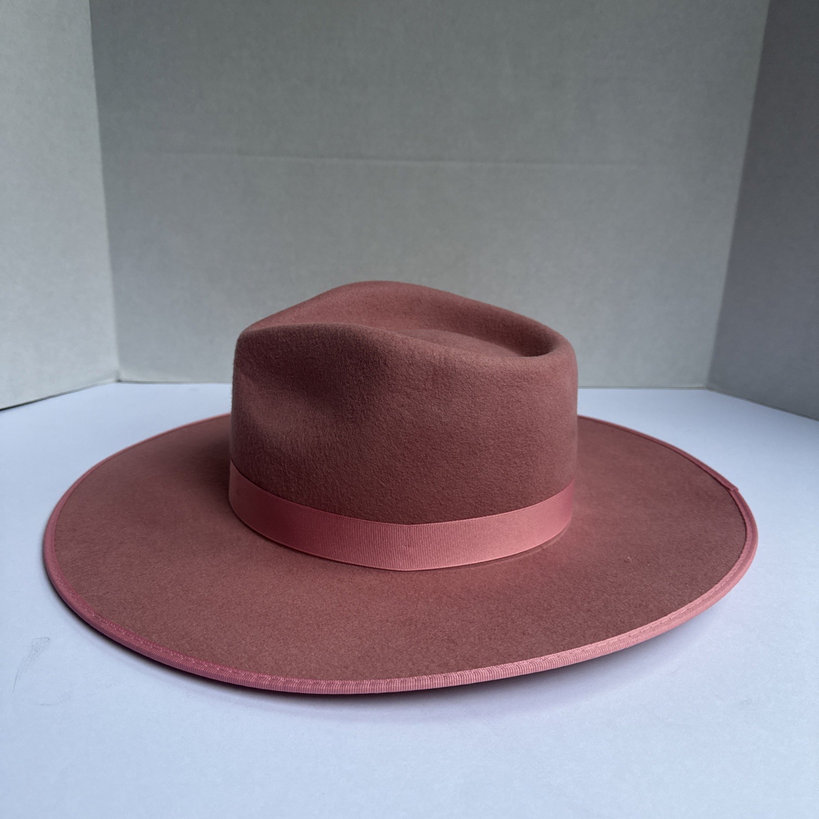 Lack of Color Wide Brimmed Rose Pink Hat Size Small (55 CM) Australian Wool NWT