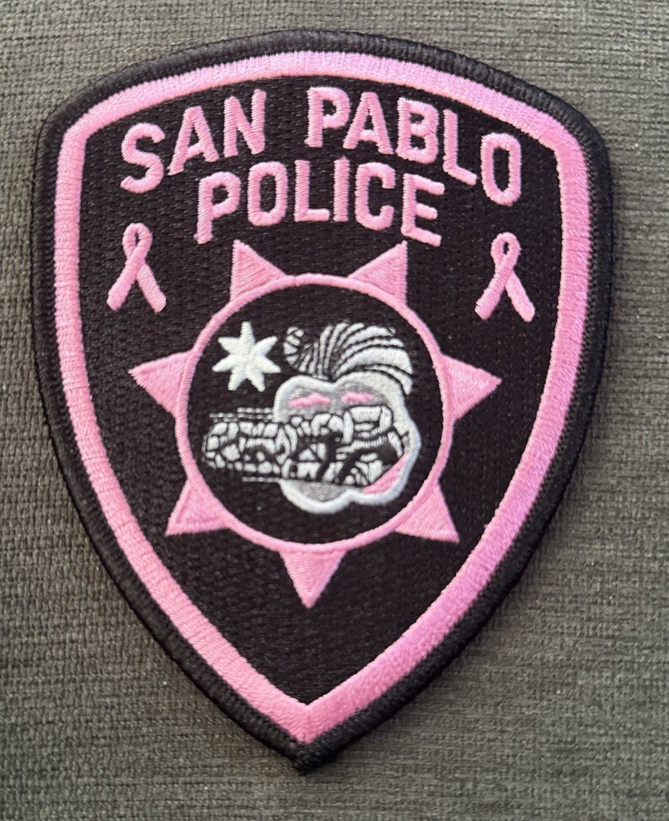 California Pink (Cancer Awareness) Patch. San Pablo Police Dept.