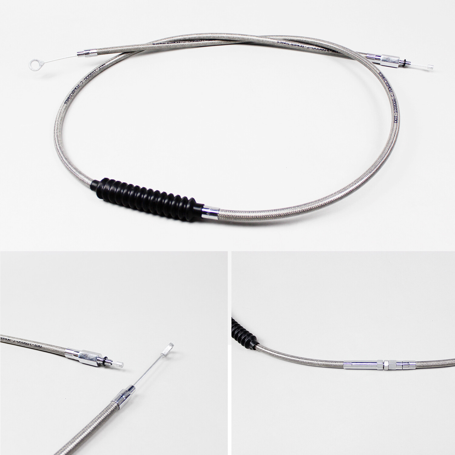 79" Stainless Steel Braided Clutch Cable for Harley Touring Softail Dyna XL FLHX