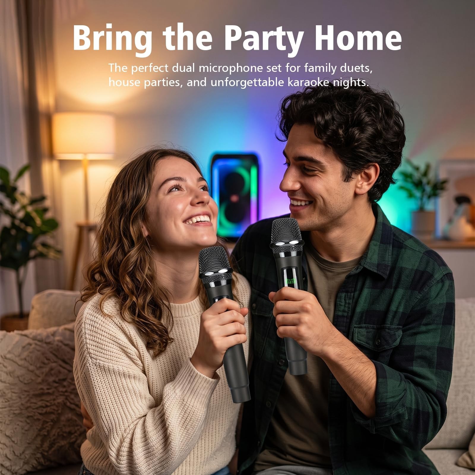 Rechargeable Wireless Handheld Microphone | 160Ft Range, Stable Connection for K