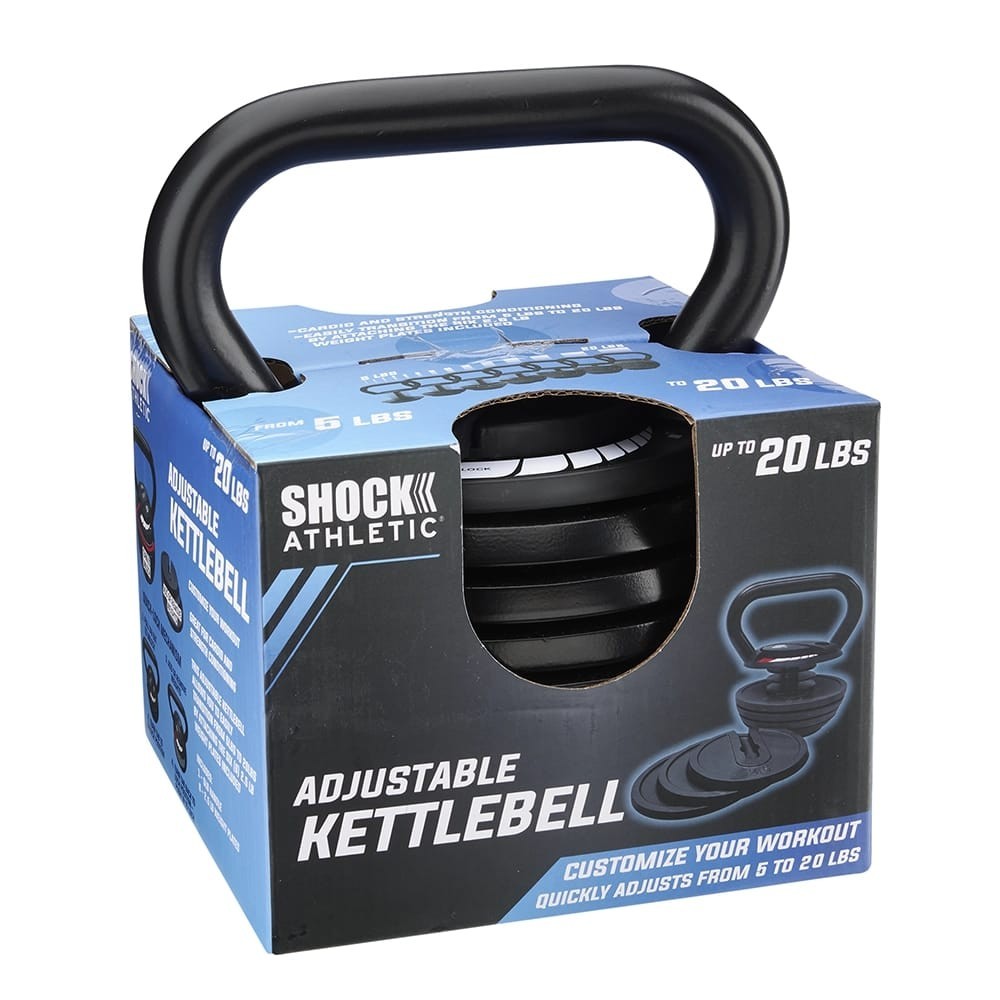 Shock Athletic 20 lb. Adjustable Kettlebell - NEW - FREE SHIPPING