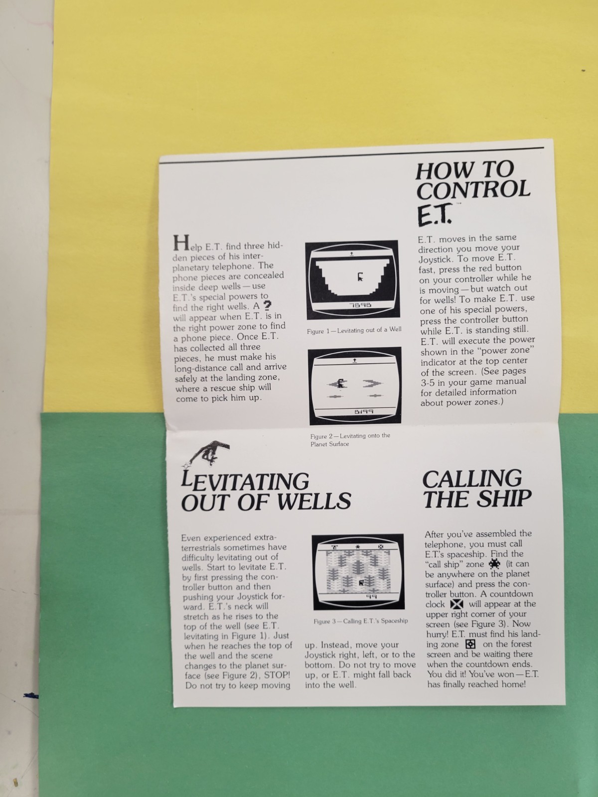 E.T. Atari 2600 Tips On Getting E.T. Home Fast Insert ONLY