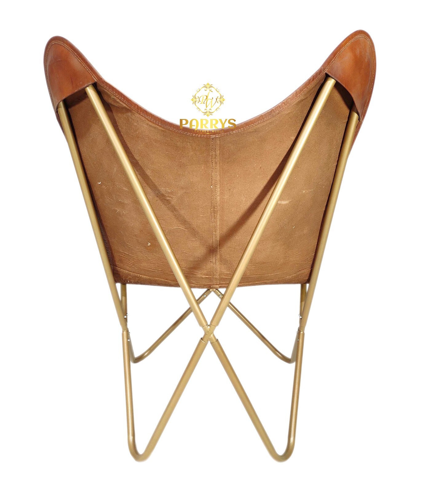 Arm Chair - Iron Openable Butterfly Stand and Cover Chair - Leather Chair PL2.64