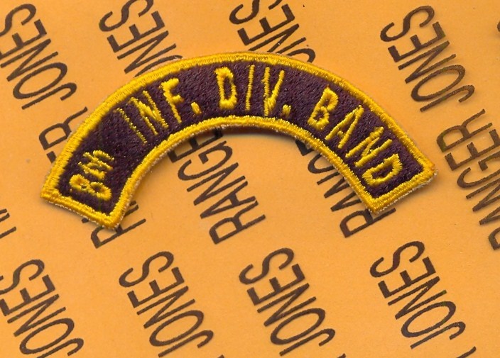 US Army 8th INF DIV BAND Infantry Division tab arc patch