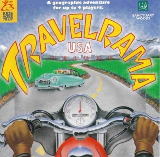 Travelrama USA MAC CD collect postcards travel states city geography kids game!