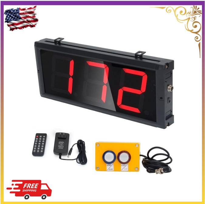 3 Digit LED Up Down Counter 4" Display Remote Switch Box Digital Timer Counter