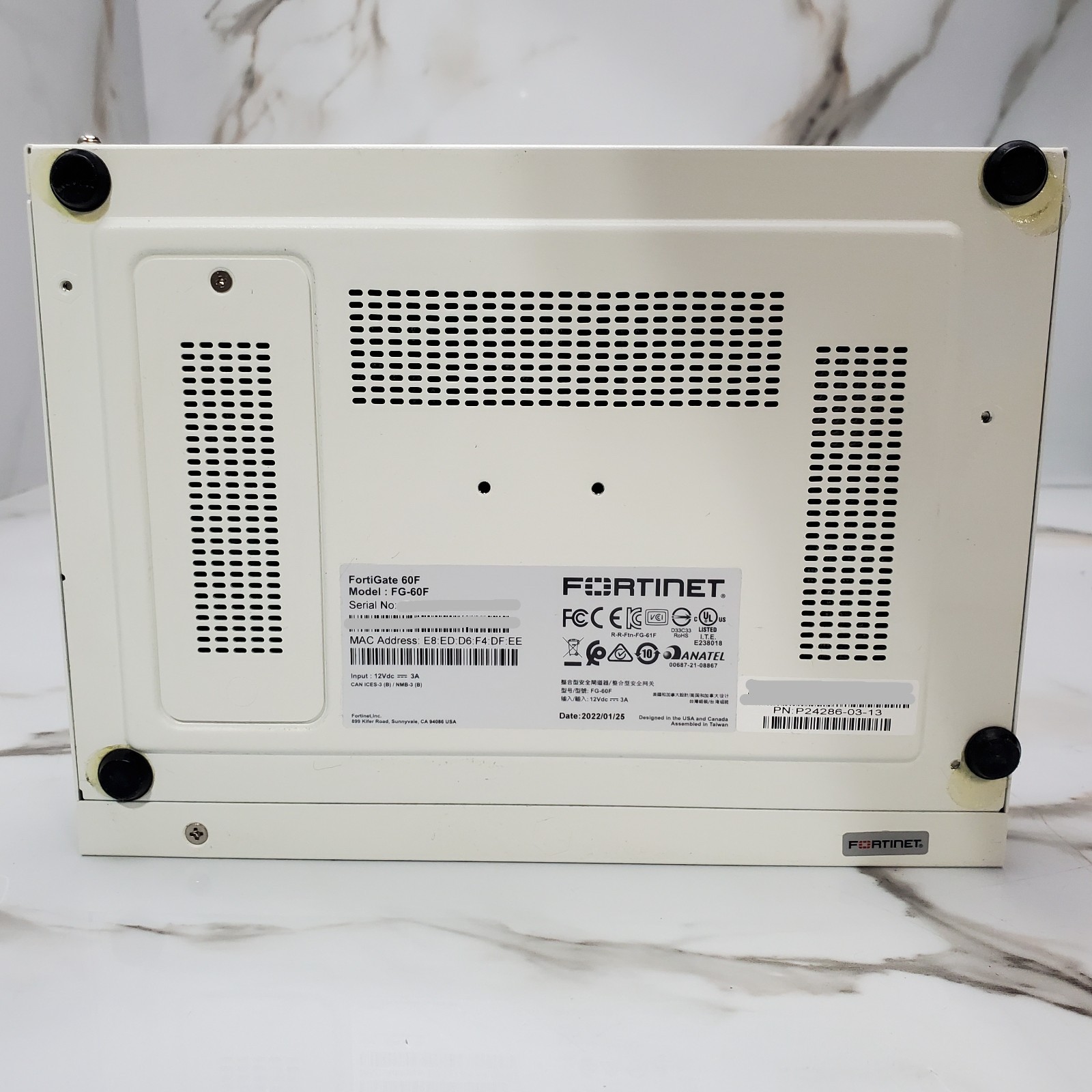 Fortinet FortiGate-60F Network Security Firewall W/ Adaptor