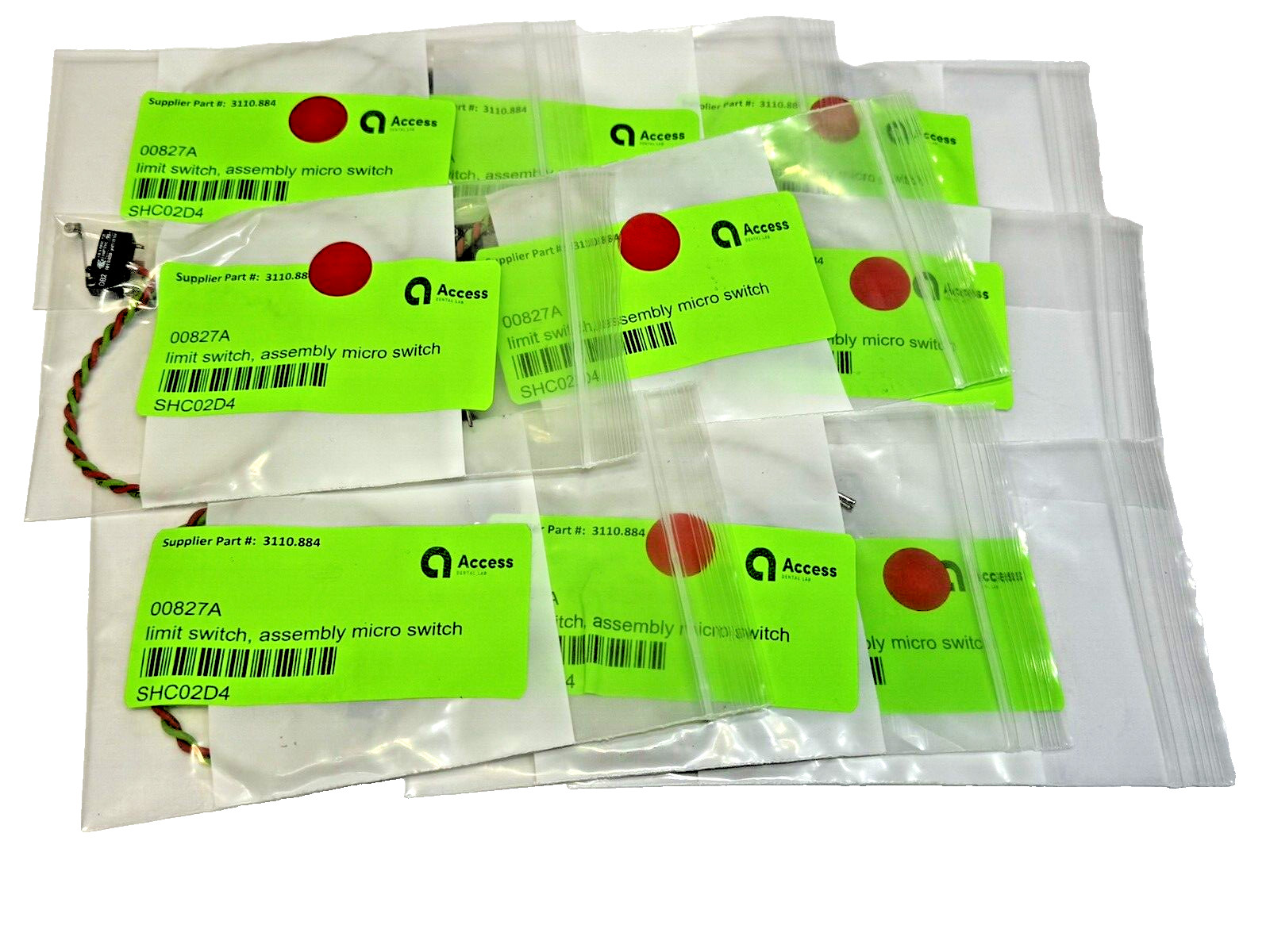 Lot of 9 Cherry EEC Roller Lever Micro Switch DB2C-A1LB w/14" Lead
