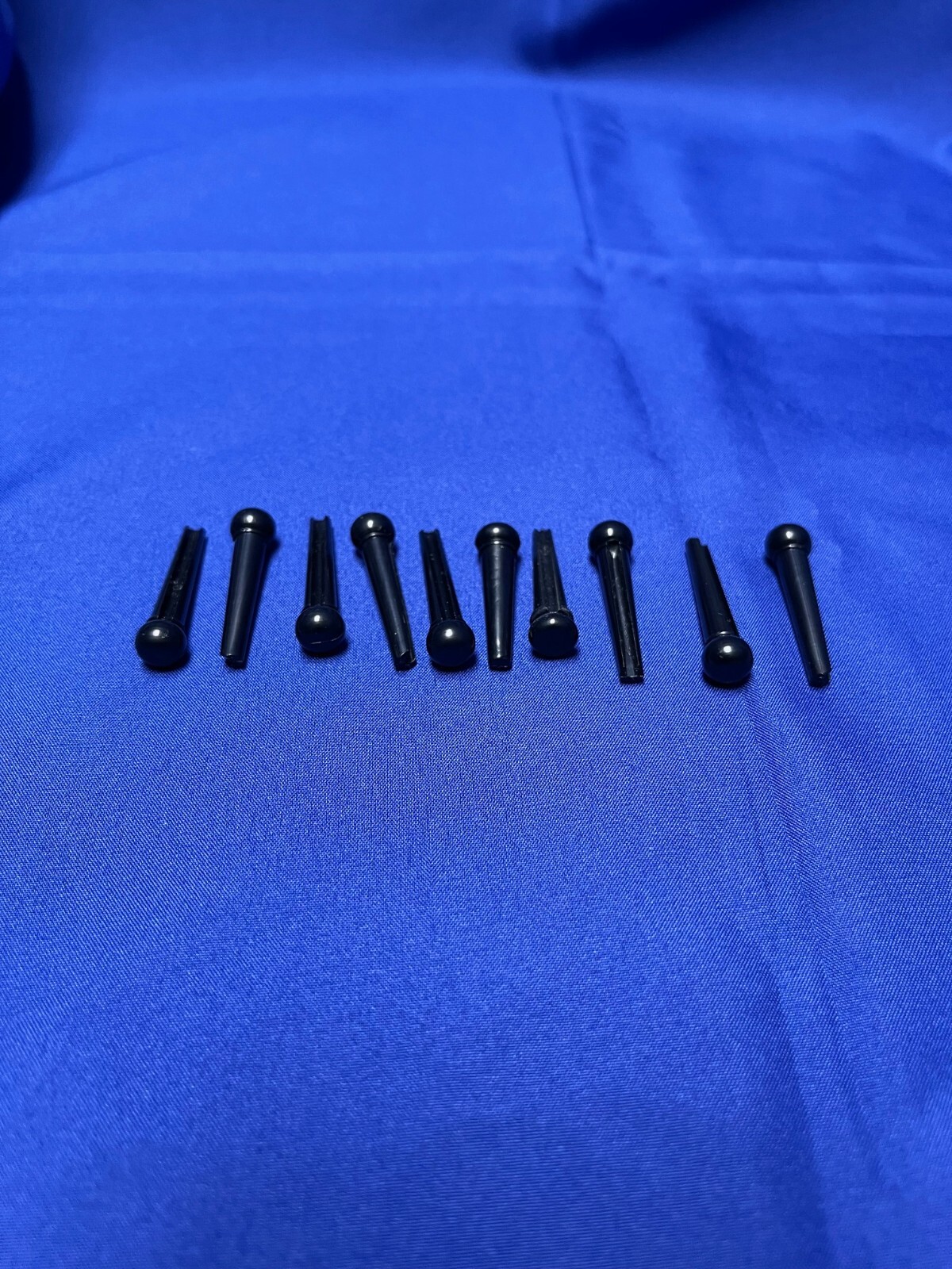 10 Acoustic Guitar All-Black Plastic Bridge Pins