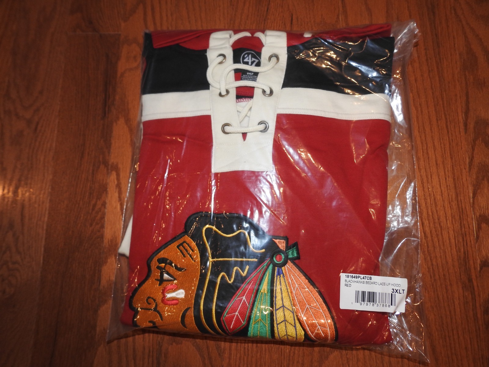 NHL #98 Chicago Blackhawks 47 Brand Hockey Lacer Hoodie New Mens Tall 4XLT $150